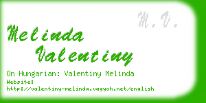 melinda valentiny business card